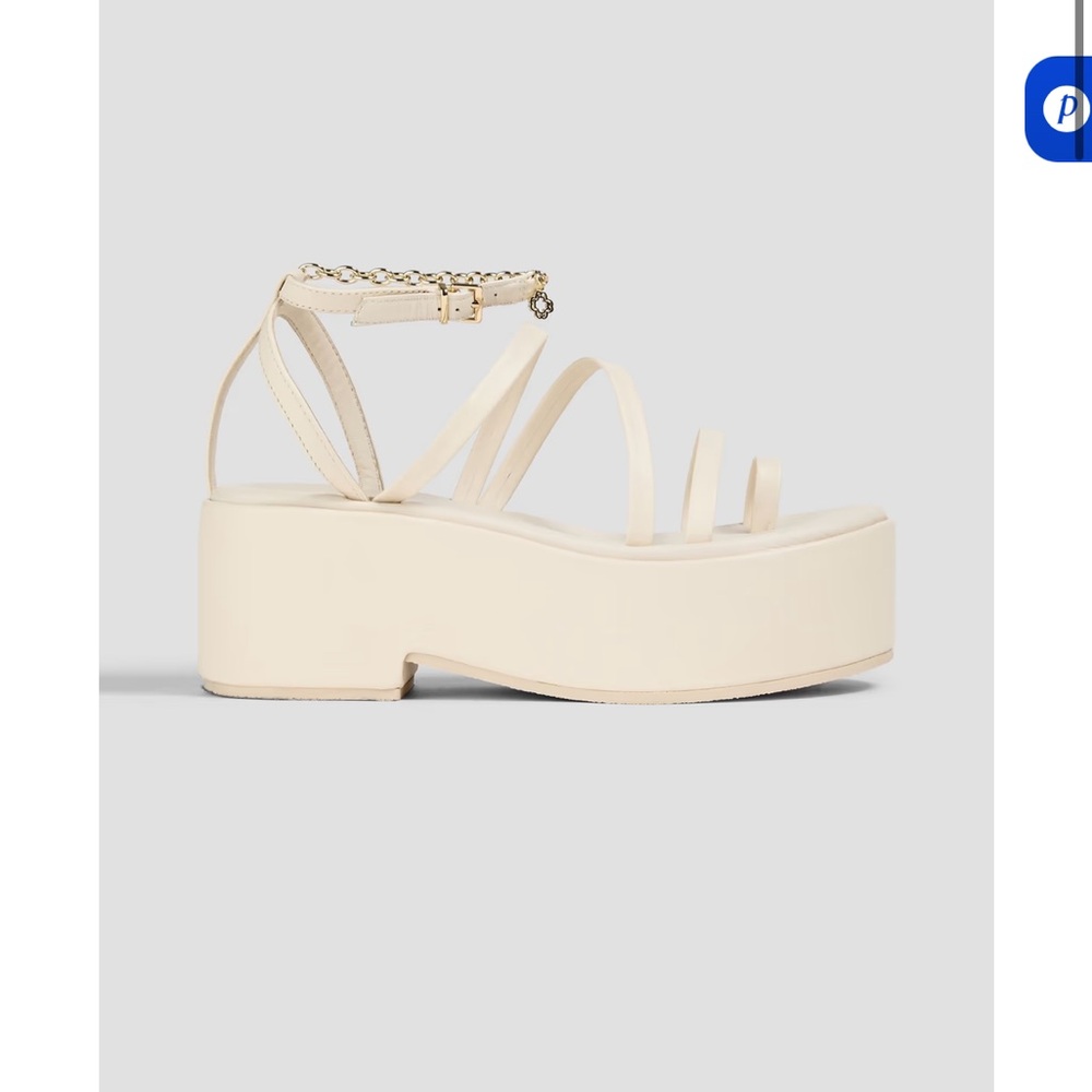 Maje Cream Platform Sandals - Picture 4 of 4